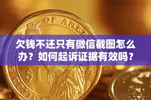武汉欠钱不还只有微信截图怎么办？如何起诉证据有效吗？