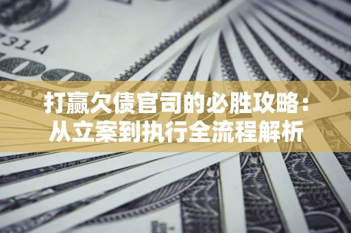 武汉打赢欠债官司的必胜攻略：从立案到执行全流程解析