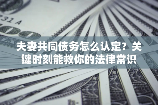 武汉夫妻共同债务怎么认定？关键时刻能救你的法律常识