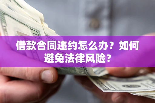 武汉借款合同违约怎么办？如何避免法律风险？