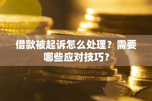 武汉借款被起诉怎么处理？需要哪些应对技巧？